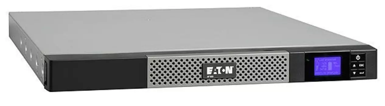 ИБП Eaton 5P 850i Rack1U, линейно-интерактивный, конструктив корпуса стоечный 1U, 850VA, 600W, розетки IEC 320 C13 4 шт, USB; RS232(RJ45); REPO, ёмкость батарей 4 x 6V / 7Ah, ШхГхВ 438х509х43.2мм., вес 13.8кг., гарантия 3 года электроника, 2 года батареи.