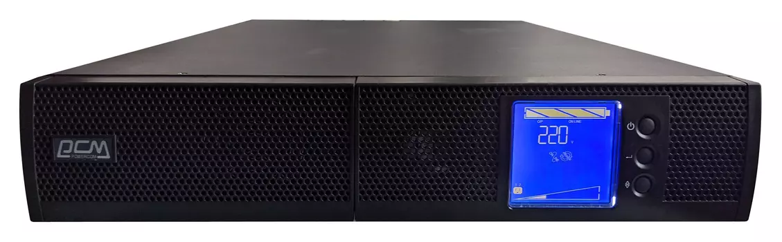 ИБП Powercom SNT-3000, 3000 Вт/3000 ВА, Rack/Tower, 8 розеток IEC320 C13 и 1 розетка IEC320 C19 с резервным питанием, LCD, USB, RS-232, слот под SNMP карту, ШхГхВ 428х635х84 мм, вес 31.3 кг Powercom UPS SNT-3000, 3000 W/3000 VA, Rack
