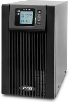 ИБП POWERMAN Online 2000, LCD, двойного преобразования, 2000ВА, 1800Вт, 3 евророзетки с резервным питанием, USB, RS232, слот SNMP, разъем EPO, батарея 12В 9Ач 4 шт., 215 х 315 х 475 мм., 18.5 кг. Powerman Online 2000