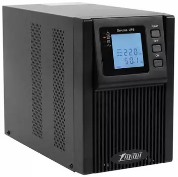 ИБП POWERMAN Online 3000, LCD, двойного преобразования, 3000ВА, 2700Вт, 2 евророзетки с резервным питанием, USB, RS232, слот SNMP, разъем EPO, внешний блок батарей (в комплект не входит), 215 х 315 х 475 мм., 8.9 кг. Powerman Online 3000 Plus