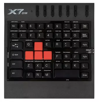 Игровой блок A4Tech X7-G100 черный USB Multimedia for gamer
