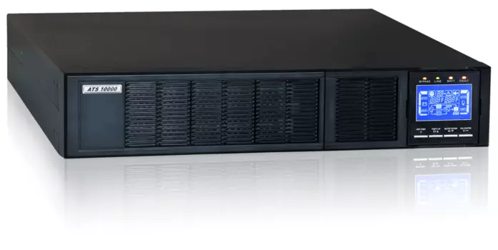 Источник бесперебойного питания 10000 ВА/10000 Вт (on-line, Iзу=4А,внешняя АБ 240В, Rack/Tower) ATS 10000 R-E