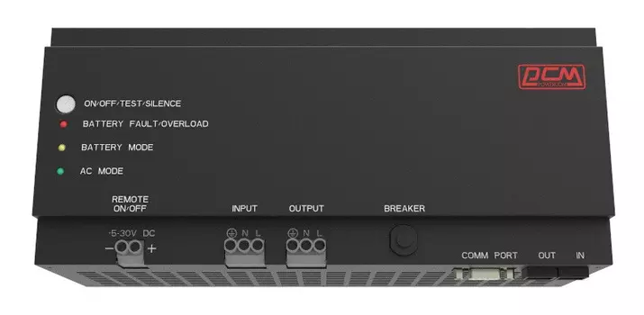 Источник бесперебойного питания Powercom DRU 500VA/300W, DIN Rail, 230V, RS-232, 2 year warranty (1114005) (DRU-500)