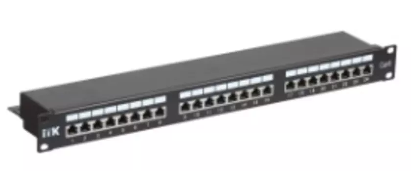 ITK 1U патч-панель кат.6 STP, 24 порта (Dual), с кабельным органайзером (PP24-1UC6S-D05)