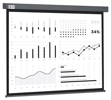 Экран Cactus 180x180см Wallscreen CS-PSW-180X180-SG 1:1 настенно-потолочный рулонный серый