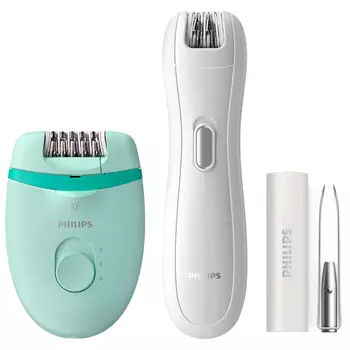 Эпилятор Philips BRP529/00 скор.:2 насад.:1 от аккум. белый