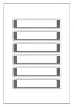 Этикетки Avery Zweckform Living 62032 A4 17x85мм 6шт на листе/1г/м2/2л./белый глянцевое самоклей.