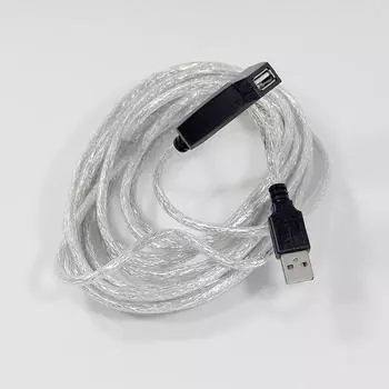 Кабель-адаптер USB2.0-repeater, удлинительный активный Af> 5м VCOM  VCOM USB 2.0 Type-AM - USB 2.0 Type-AF 5м (VUS7049-5M)