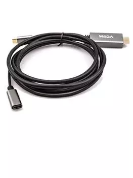 Кабель-адаптер USB 3.1 Type-Cm --> HDMI A(m) 4K@60Hz, 1.8m , PD, Alum Shell,VCOM  VCOM USB 3.2 Type-C (m) - HDMI (m),USB 3.2 Type-C (m) (CU423MCPD-1.8M)