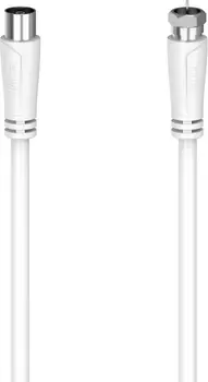 Кабель антенный Hama H-205061 Coax (f)/Coax Socket 1.5м. белый (уп.:1шт) (00205061)