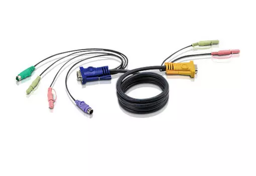 Кабель ATEN CABLE HD15M/MD6M/MD6M/SP/SP-SP, 1.8m (2L-5302P)