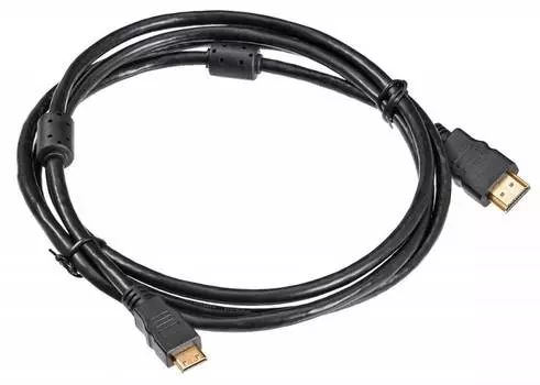 Кабель аудио-видео Buro HDMI 1.4 HDMI (m)/Mini HDMI (m) 1.8м. феррит.кольца Позолоченные контакты черный