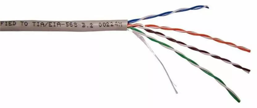 Кабель информационный Lanmaster TWT-5EUTP-LSZH кат.5е U/UTP не экранированный 4X2X24AWG LSZH внутренний 305м белый