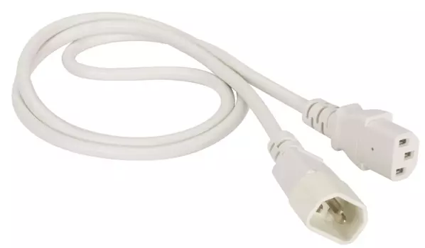 Кабель Lanmaster LAN-PP13/14-3.0-WH C13-С14 проводник.:3x0.75мм2 3м 220В 10А (упак.:1шт) белый