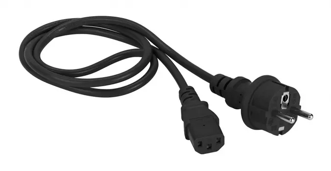 Кабель Lanmaster LAN-PP13/SH-1.5-BK C13-Schuko проводник.:3x0.75мм2 1.5м 220В (упак.:1шт) черный