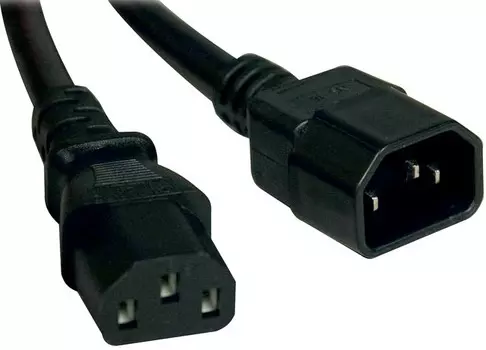 Кабель питания CyberPower EX1018BKC14-C13 (1.8M С14-С13) IEC 320 (C13) -IEC 320 (C14) (1.8м.) 10А Cyberpower EX1018BKC14-C13