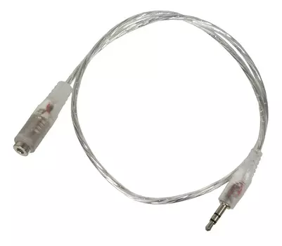 Кабель-удлинитель аудио Buro Jack 3.5 (m)/Jack 3.5 (f) 0.5м. прозрачный (CAB025-0.5M)