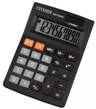 Калькулятор бухгалтерский Citizen SDC-022SR черный 10-разр.