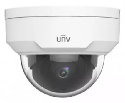 Камера Uniview Видеокамера IP купольная антивандальная, 1/2.8" 2 Мп КМОП @ 30 к/с, ИК-подсветка до 30м., 0.01 Лк @F2.0, объектив 2.8 мм, DWDR, 2D/3D DNR, Ultra 265, H.265, H.264, 2 потока, детекция движения, (IPC322LB-SF28-A)