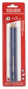 Карандаш ч/г Koh-I-Noor 1703 1703002014BL HB шестигран. дерево серый блистер (3шт)