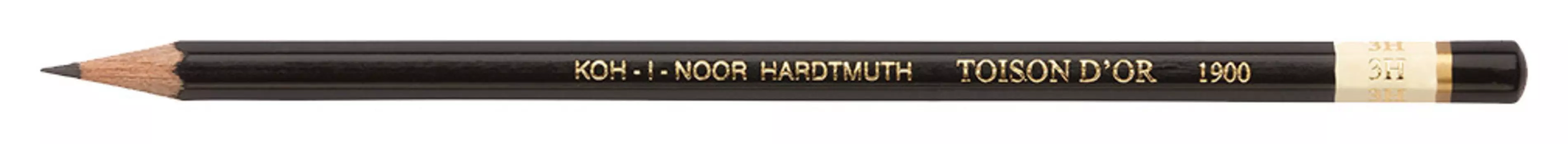 Карандаш ч/г Koh-I-Noor Toison D`or 1900 190003H00509 3H шестигран. дерево черный