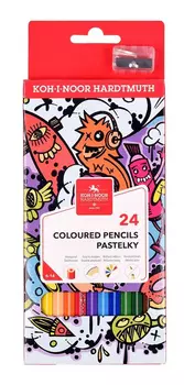 Карандаши цв. Koh-I-Noor Teenage 3552 3554024042KSRU 24цв. карт.уп. 24 карандаша + точилка