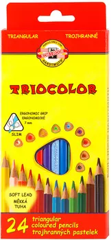 Карандаши цв. Koh-I-Noor TrioColor 3134 3134024004KSRV дерево цветной корпус 24цв. коробка/европод.