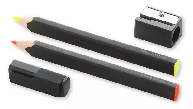 Карандаши цветные Moleskine Highlighter EW2PSFN12 липа 2цв. точилка/колпачок (2шт)