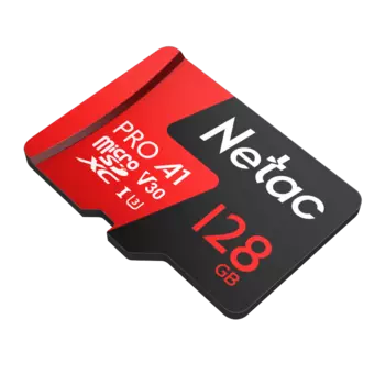 Карта памяти Netac MicroSD card P500 Extreme Pro 128GB, retail version w/SD adapter