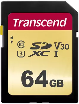 Карта памяти Transcend SDXC 500S (TS64GSDC500S)
