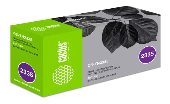 Картридж лазерный Cactus CS-TN2335 TN-2335 черный (1200стр.) для Brother DCP L2500/L2520/L2540/L2560