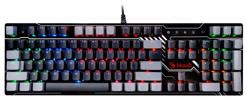 Клавиатура A4Tech Bloody B808N механическая черный USB Multimedia for gamer LED