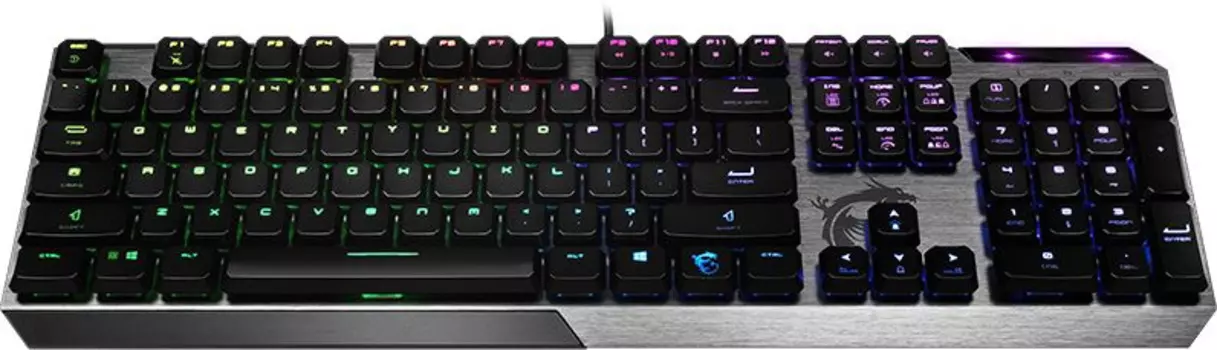 Клавиатура MSI VIGOR GK50 LOW PROFILE RU механическая черный USB Multimedia for gamer LED