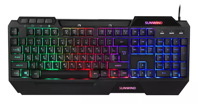 Клавиатура SunWind SW-K515G черный USB Multimedia for gamer LED