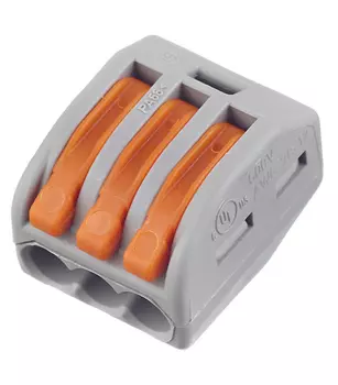 Клемма 3x0.08-2.5мм WAGO 222-413 (упаковка 5 шт.)