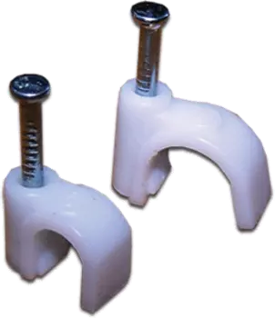 Клипса кабельная круглая, диаметр 4 мм, 100 шт., белая (TWT-CLR-04)