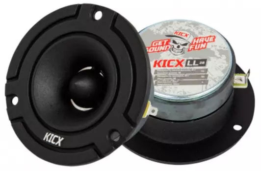 Колонки автомобильные Kicx LL 28 (без решетки) 90Вт 4Ом 2.5см (1дюйм) (ком.:2кол.) твитер