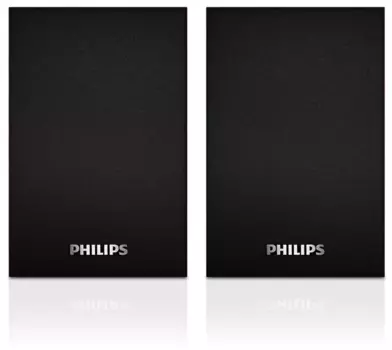 Колонки Philips Speaker SPA20 3Вт(1,5 Вт x 2) Усилитель класса AB, 75 Гц-20 кГц, 85 дБ, Black (SPA20/00)