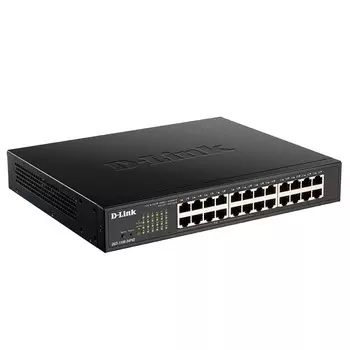 Коммутатор D-Link DGS-1100-24PV2/A3A, L2 Smart Switch with 24 10/100/1000Base-T ports (12 PoE ports 802.3af/802.3at (30 W), PoE Budget 100 W). 8K Mac address, 802.3x Flow Control, 802.3ad Link Aggregation, Po (DGS-1100-24PV2/A3A)