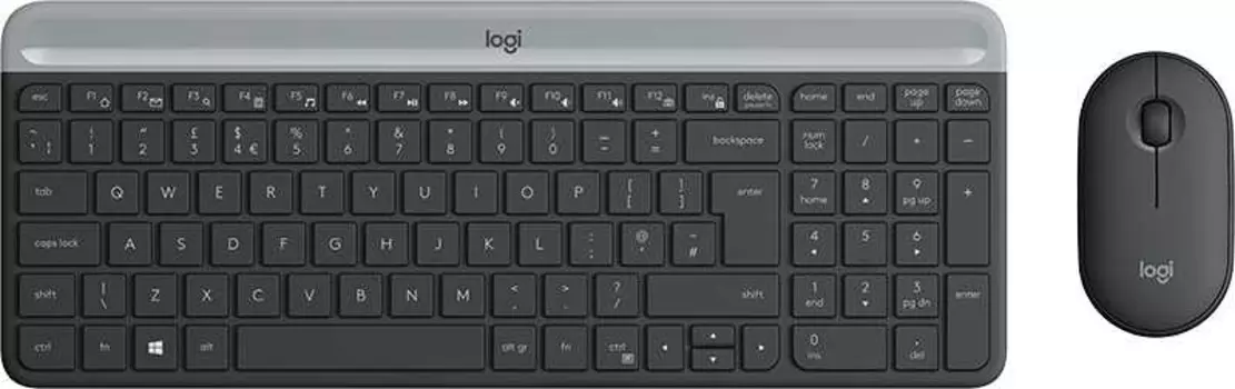 Комплект (клавиатура + мышь) Logitech MK470 Slim Wireless Graphite (920-009206)