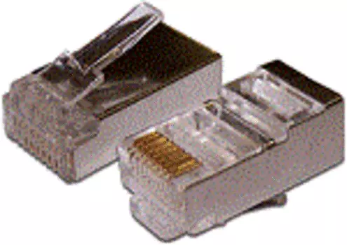 Коннектор Lanmaster (TWT-PL45/S-8P8C) FTP кат.5e RJ45 серебристый (упак.:100шт)