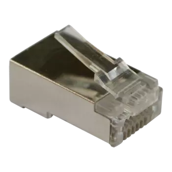 Коннектор RJ45 тип EZ, 8P8C, STP, Cat.5e, универсальный, со вставкой, покрытие 50 микрон,100 шт. (LAN-EZ45-8P8C/S5E-100)