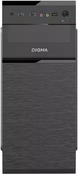 Корпус Digma DC-ATX101-U2 черный без БП ATX 2xUSB2.0 audio