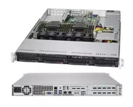 Корпус для сервера 1U 600W CSE-815TQC-605WB SUPERMICRO