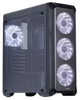 Корпус ZALMAN I3, ATX, BLACK, FRONT MESH, WINDOW, 2x3.5", 3x2.5", 2xUSB2.0, 1xUSB3.0, FAN CONTROLLER, FRONT 3x120mm, REAR 1x120mm (I3)