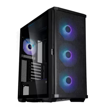 Корпус ZALMAN Z10 PLUS, ATX, BLACK, WINDOW, 2x3.5", 2x2.5", 2xUSB3.0, 1xUSB 3.1 Type-C, FRONT 3x140mm ARGB, REAR 1x120mm ARGB (Z10 PLUS)