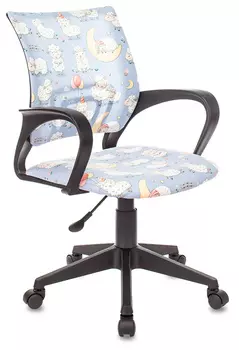 Кресло детское Бюрократ BUROKIDS 1 голубой овечки крестовина пластик