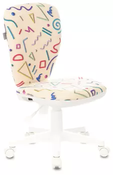 Кресло детское Бюрократ KD-W10 песочный Sticks 02 крестовина пластик пластик белый