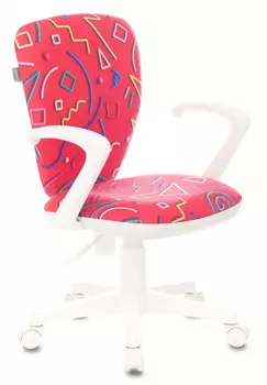 Кресло детское Бюрократ KD-W10AXSN малиновый Sticks 05 крестовина пластик пластик белый