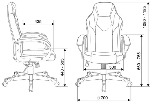 Кресло игровое Zombie GAME 17 черный/синий текстиль/эко.кожа крестовина пластик